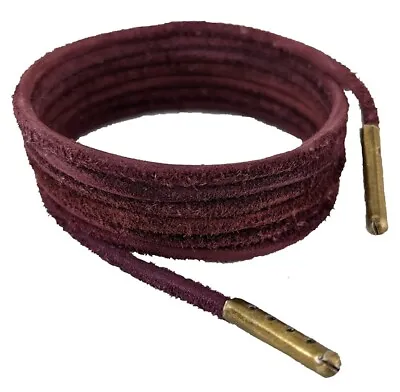Shoe And Boot Laces Burgundy 3 Mm Round Leather Sizes From 45 Cm - 300 Cm • £4