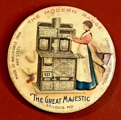 1890s Advertising The Great Majestic Stove 'The Modern Range' Mirror / St. Louis • $19.99