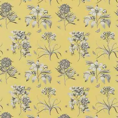 £1.50 • Buy Sanderson Etchings & Roses Empire Yellow Curtain Fabric, Material 137cm Width