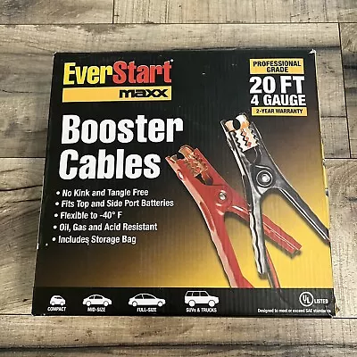 Everstart Maxx 20 Ft. 4-Gauge Booster Jump Cables - Great Condition Working • $24.99