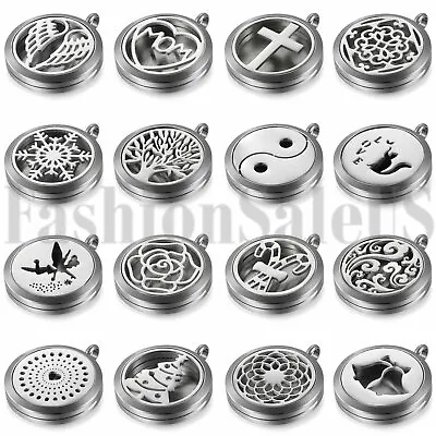 Fragrance Essential Oil Aromatherapy Diffuser Pendants Pad Locket Necklace Chain • $10.99