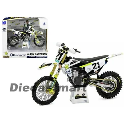 New Ray 1:12 Husqvarna FC450 Rockstar #21 Jason Anderson 58233 Supercross White  • $17.99