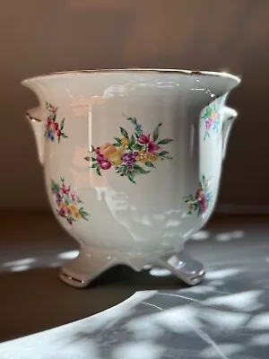 Vintage Royal Winton Staffordshire England Floral Ceramic Ice Bucket Pot Vase • $29.99