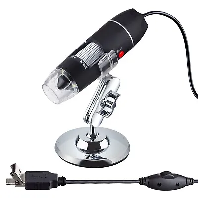 AmScope 50-500X 8-LED USB Digital Microscope With Multi-USB OTG Connector • $22.99