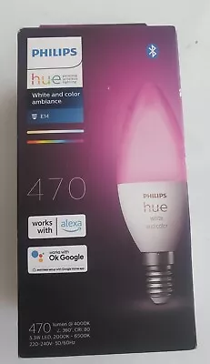 PHILIPS Hue White & Color Ambiance E14 Bluetooth Candle Bulb $74 Only $25 Off  • $89