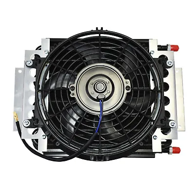 5  Oil Cooler With 10  Electric Fan And 3/8  Fitting 48  L Hose Kit • $125.80