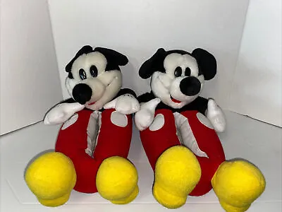 Vintage Disney Mickey & Co Mickey Mouse Slippers Sz 9-10 House Shoes Style 96 • $40