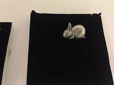 £7.95 • Buy Bunny Rabbit PP-A15 Pewter Pendant On A  BLACK CORD  Necklace 