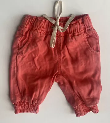 Country Road Baby Size 0-3 Months Red Relaxed Fit Drawstring Pants EUC • $9.95