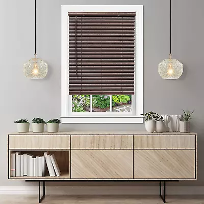 Achim Home Furnishing Cordless GII Luna 2  Slat Mahogany Venetian Window Blinds • $43.45