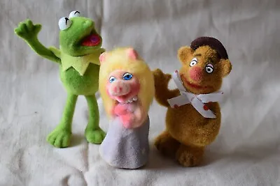 NEW OLD STOCK Muppet Show Vintage 70s Flock Figure Kermit Miss Piggy Fozzie HCF • £22