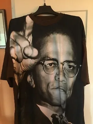 Malcolm X All Over Graphic T-Shirt 3XL • $55