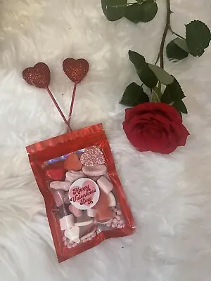 Valentines Sweet Pouches Kids Gift Candy Red Love Heart • £2.85