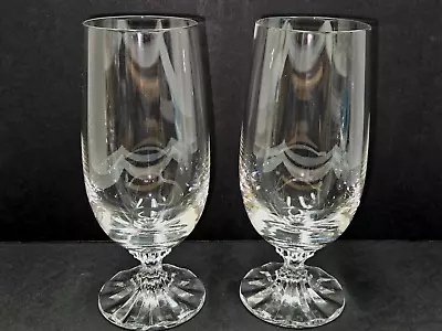 Lot Of 2 Villeroy & Boch Crystal Connaiseur Iced Tea Glasses Goblets 6 3/8  • $24
