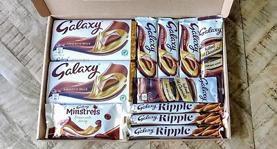 GALAXY Chocolate Hamper Gift Box Minstrels Ripples Galaxy Bar Letterbox Present • £16.99