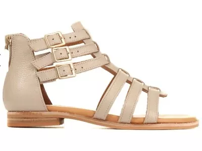 Dune Rosehill Leather Gladiator Sandals Ladies Grey Size UK 5 #REF174 • £39.99