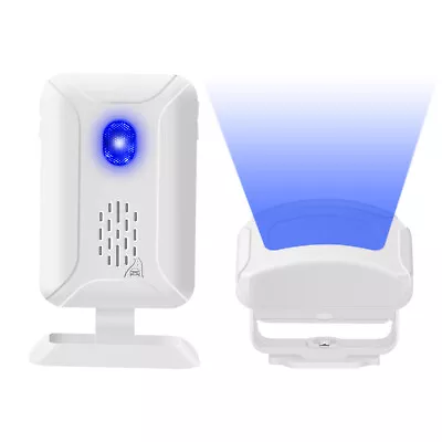 Wireless Door Chime Business Entry Motion Sensor Home Security Waterproof White  • $19.96