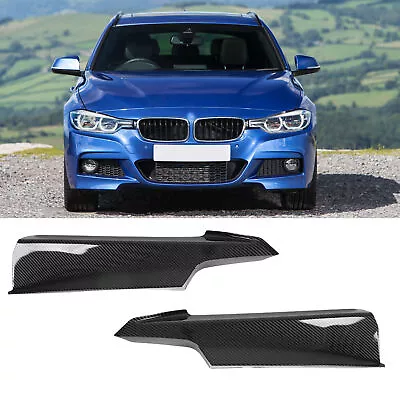 * Pair Front Bumper Lip Splitter Corner Guard For 3 Series F30 F31 F3 320i 328i • $83.50