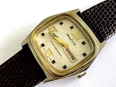 Marcel & Cie Swiss Mechanical Men's Watch Day Date Brown Strap Runs • $49.99