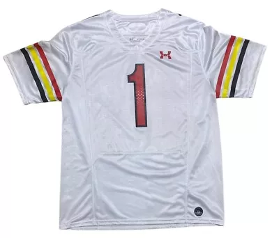 Maryland Terps 1981 Throwback Style White Football Jersey Size 2XL • $3