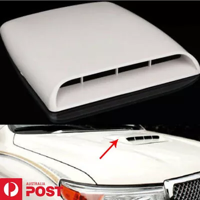 White Car SUV Truck Front Hood Scoop Bonnet Vent Air Intake Cover Trim Universal • $25.22