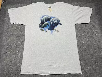 NEW Vintage Manitee Herbivorous Marine Mammal Sea Cows Ocean Wildlife L Shirt • $28.50