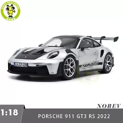 1/18 Porsche 911 992 GT3 RS 2022 Norev 187366 Silver Diecast Model Toys Car • $118.92