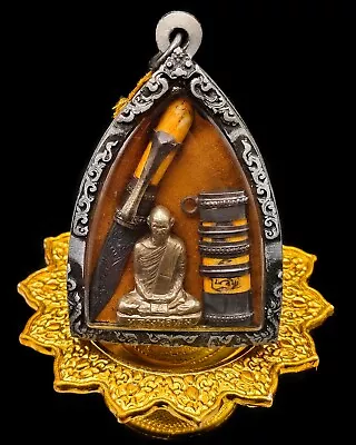 LP Derm Wat Nong Pho Meed Mor Magic Knife Protect Talisman Thai Amulet #aa4088 • $70.01