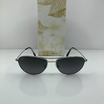 NEW MAUI JIM Baby Beach MJ 245-17 Silver With Grey POLARIZED Sunglasses JAPAN • $259.99