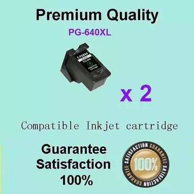 2 X Canon Generic PG-640XL BLACK 640 XL Ink Cartridge Pixma MG2160 MG2260 • $59.90