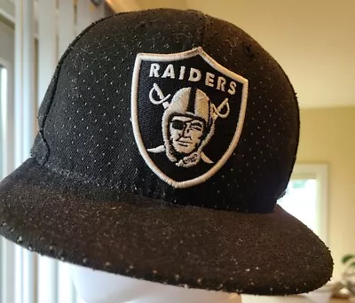 VTG 90's NFL RAIDERS USA Made NEW ERA Snapback HAT PRO MODEL • $10.99