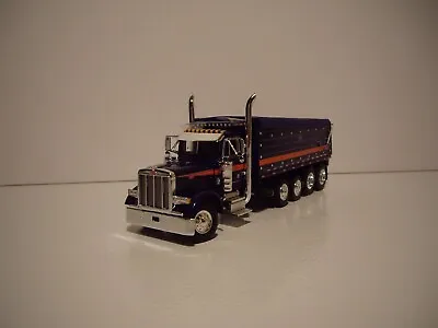 Dcp First Gear 1/64 Blue And Orange Quad-axle Pete 379 With Mac Dump Truck Body • $124.99