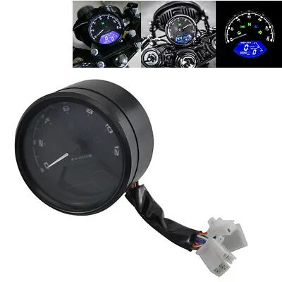 Digital Motorcycle Speedometer Tachometer Cafe Racer Moto Odometer Waterproof • $37.29