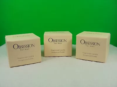 3 Obsession For Men Calvin Klein Cosmetic Co. FRAGRANCED CANDLE Travel Size Y2 • $23.99