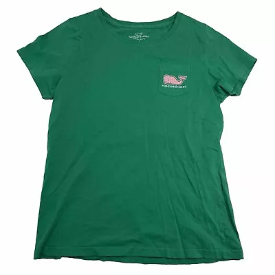 Vineyard Vines Women’s Pocket T-Shirt Green Short Sleeve Size Small • $12.99