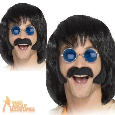 £5.49 • Buy Adult 1960s Hippie Disguise Kit Moustache + Sideburns Mens Fancy Dress Accessory