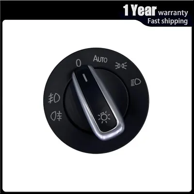 $12.93 • Buy Car Auto Chrome Headlight Fog Lamp Control Switch For VW Golf Jetta Passat CC B6