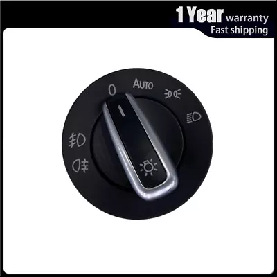 Car Auto Chrome Headlight Fog Lamp Control Switch For VW Golf Jetta Passat CC B6 • $12.93