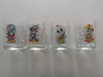Vintage 2000 McDonalds Cups Walt Disney World Mickey Mouse Glasses Set Of 4 • $40