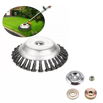 6/8  Weed Brush Steel Wire Trimmer Wheel Garden LawnMower Grass Cutter Head Tool • $21.79