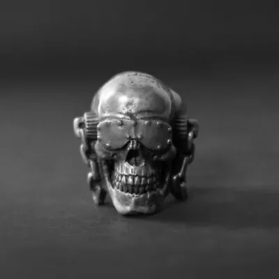 Stainless Steel Skull Ring For Men Biker Gothic Punk Skeleton Rings Size 7-13 • $10.39