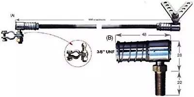 Outboard Kicker Motor Steering Kit 24  Zinc-Plated Rod 11663-7 • $32.13