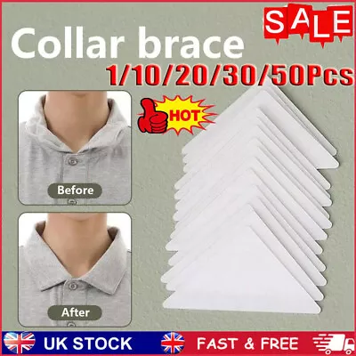 No Curl Collar Polo Shirt Collar Stays Men Suit Collar Stickers Shirt Collar HB • £4.40
