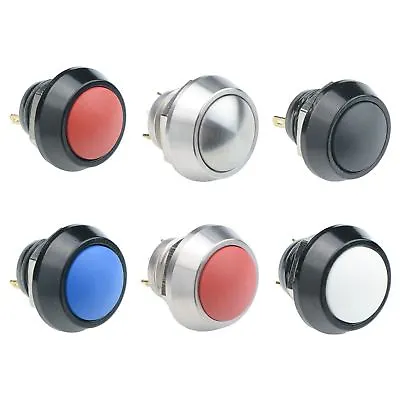 £4.99 • Buy Vandal Resistant Waterproof Off-(On) 12mm Push Button Momentary Switch 2A SPST 