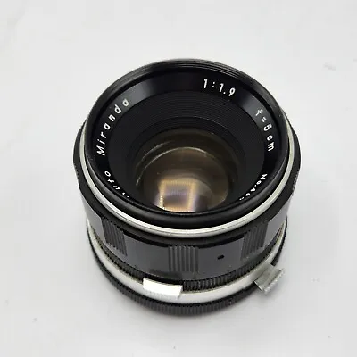 Miranda 5cm 50mm F1.9 Prime Lens For Miranda Bayonet Mount SLR Cameras *READ* • $17.99