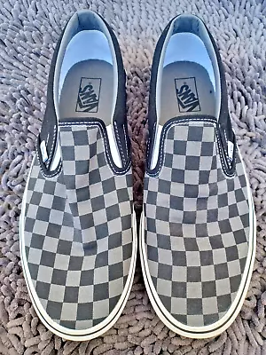 Vans Off The Wall Men’s Black Checker Board Slip On Shoes Sz. 12M • $39.95