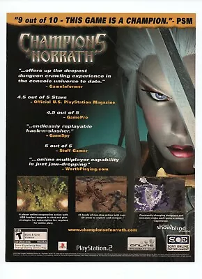 Champions Of Norrath Playstation 2 PS2 Video Game Vintage 2004 Print Ad Rare • £12.82