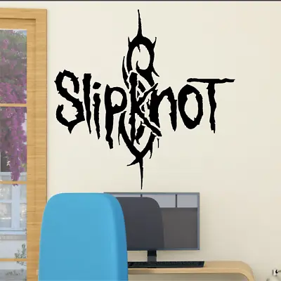 Large Slipknot Logo Wall Sticker Heavy Metal In Cut Matt Vinyl No Background  • £9.49