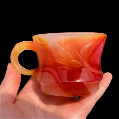 Cup Carving Carnelian Natural Healing Red Agate Cup Reiki Crystal Collection • $16.99