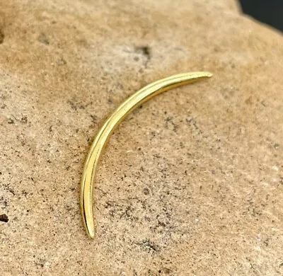 925 Sterling Silver Gold Rhodium Curved Tribal Tusk Size: 18g To 00g And Custom • $15